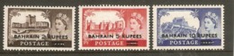BAHRAIN 1955 CASTLES SET SG 94a/96a LIGHTLY MOUNTED MINT Cat £65 - Bahrain (...-1965)