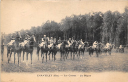 60-CHANTILLY- LES COURSES , UN DEPART - Chantilly