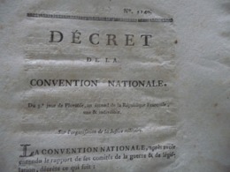 Révolution Décret Convention Nationale Sur L'Organisation De La Justice Militaire 3 Pluviose An II 42 P - Wetten & Decreten