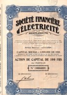 Société Financière D'Electricité ANVERS   ANTWERPEN 1927 - Electricidad & Gas