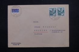 ALLEMAGNE - Enveloppe De Friedrichshafen Pour Gelting En 1949, Affranchissement Plaisant Dont Surchargé - L 44042 - Zona Francesa