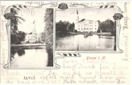 GRESSE Bei Boizenburg Autograf Albertus Von Ohlendorff Schloß Teich Flagge Jugendstil Gelaufen 29.3.1904 - Boizenburg