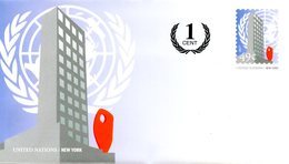 ONU New-York 2017 - Entier Postal Format Standard 49+1c Neuf ** - Luftpost