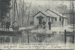 La Crue De L'Oise à Meriel En Janvier 1910-Une Villa Inondée à Butry. - Meriel