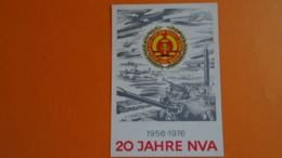 Allemagner/DDR- Postkarte 20 Jahre NVE 1956-1976 "Für Den Schutz Der Arbeiter Und Bauern Macht" - Volksarmee - Sonstige & Ohne Zuordnung