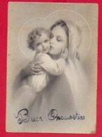 CARTOLINA VG ITALIA - Vergine Maria Con Bambino Gesù - Madonna - 10 X 15 - 1945 PATERNO - Vergine Maria E Madonne