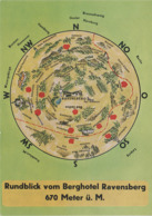 Panorama Rundblick AK Ravensberg Berghotel Berghof Harz Bad Sachsa Lauterberg Wieda Ellrich Wurmberg Brocken Inselsberg - Bad Sachsa
