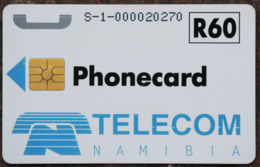 Namibia Demonstration Telefonkarte R60 Nummer S-1-...... Auf Chipseite - Namibie