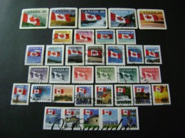 Canada 1989 To 2005 Canadian Flag Definitives (SG 1328-1328e, 1350-1374e) - Used - Otros & Sin Clasificación