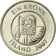 Monnaie, Iceland, Krona, 2007, TTB, Nickel Plated Steel, KM:27A - IJsland