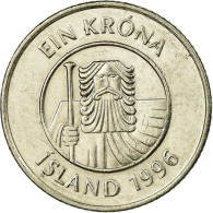 Monnaie, Iceland, Krona, 1996, TTB, Nickel Plated Steel, KM:27A - IJsland