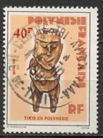 Polynésie Française - Polynesien - Polynesia 1985 Y&T N°229 - Michel N°420 (o) - 40f Statuette De Bois - Gebraucht