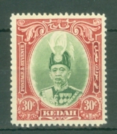 Malaya - Kedah: 1937   Sultan Abdul Hamid Halimshah     SG63    30c      MH - Kedah