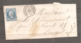 Lettre De ROSIERES DE PICARDIE  20 C Empire Pc  2731   1861 Pas De Calais - 1853-1860 Napoléon III.