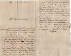 VP15.828 - MILITARIA - BERGERAC 1889 - Lettre Du Soldat Pierre LABORDE Au 108 ème Rgt D'Infanterie - Dokumente