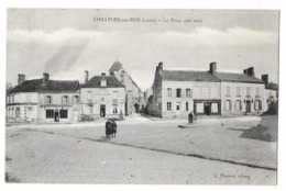 Cpa: 45 CHILLEURS AUX BOIS (ar. Pithiviers) La Place, Côté Nord (Maréchalerie, Mercerie, Fontaine) 1918 - Altri Comuni