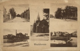 WECKHOVEN-Neuss, Straßenszenen, Fabrik, Kirche (1910s) AK - Neuss