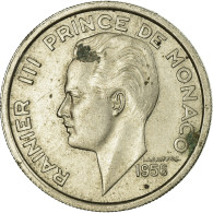 Monaco, Rainier III, 100 Francs, Cent, 1956, TTB, Copper-nickel, KM:134 - 1949-1956 Alte Francs