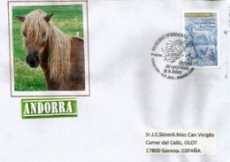 ANDORRA. Légende Du Cheval Blanc De La Solana,  FDC 2019, Timbre HAUTE FACIALE - Covers & Documents