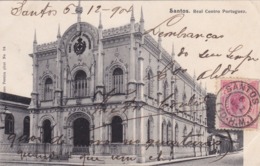 Amérique,BRAZIL,Brésil,Brasil,SAO PAULO,SANTOS,VILLE PORTUAIRE,CARTE ANCIENNE,RARE,1904,TIMBRE - São Paulo