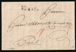 1788 Portós Levél / Unpaid Cover 'Raab' - Pest - Otros & Sin Clasificación