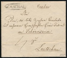 1835 Portós Levél Tartalommal / Unpaid Cover With Content 'v.CASCHAU' - Altri & Non Classificati