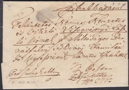 1838 Franco Negatív / Negative 'SZOLNOK' - Pest - Other & Unclassified