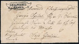 1842 Portós Levél / Unpaid Cover 'SELMECZ / BÁNYA' - Sajógömör (HVF: 200 P, Gudlin 600 P) - Altri & Non Classificati