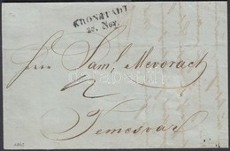1842 Portós Levél Tartalommal / Unpaid Cover With Content 'KRONSTADT' - 'TEMESVÁR' - Sonstige & Ohne Zuordnung