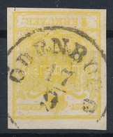 O 1850 1kr MP III Citromsárga / Yellow 'ODENBURG' Certificate: Strakosch - Altri & Non Classificati