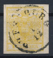 O 1850 1kr MP III Kadmium Sárga / Cadmium Yellow 'PRESSBURG' Certificate: Strakosch - Autres & Non Classés