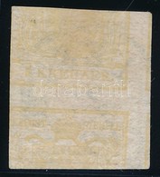 O 1850 1kr HP Ib Sárgás Okker, Kétoldali Nyomat! / Yellow Ocher, Printed On Both Sides 'PESTH' Certificate: Strakosch - Other & Unclassified