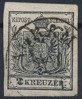 O 1850 2kr HP IIIa Fekete / Black 'AGRAM' Certificate: Ferchenbauer - Other & Unclassified