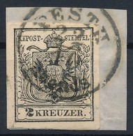 1850 2kr MP IIIb Fekete / Black 'PESTH' Certificate: Ferchenbauer - Sonstige & Ohne Zuordnung