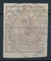 O 1850 6kr HP Ia Sötét Vörösbarna, Gépszínátnyomattal / Dark Red-brown, With Machine Offset 'KÖRMÖCZBÁNYA' Certificate:  - Autres & Non Classés