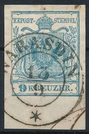 1850 9kr HP I Világoskék / Light Blue, Liliput, Magistris 120 'WARASDIN' Certificate: Strakosch - Autres & Non Classés