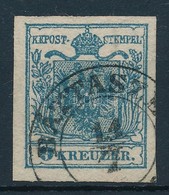 O 1850 9kr HP IIIa Zöldeskék / Greenish Blue 'BÁTTASZÉ(K)' Certificate: Steiner - Altri & Non Classificati