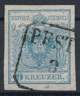 O 1850 9kr HP I Szürkéskék, Lemezhibával / Greyish Blue, With Plate Flaw, Magistris 121 'PEST(H)' Certificate: Strakosch - Other & Unclassified