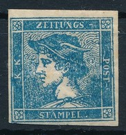 * 1851 Hírlapbélyeg IIc Kék / Newspaper Stamp IIc Blue Certificate: Steiner - Autres & Non Classés