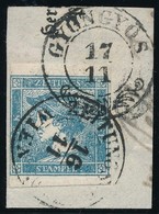 1851 Hírlapbélyeg Kivágáson, Ib Világoskék / Newspaper Stamp On Cutting, Ib Light Blue 'GYÖNGYÖS' Certificate: Ferchenba - Sonstige & Ohne Zuordnung