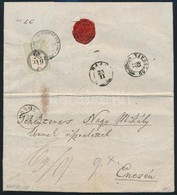 1853 Bélyeg Nélkül Feladott Levél 9kr Portóval, Hátoldalán 6kr CM / Unpaid Cover, Fiscal Stamp On The Backside 'KÖRMEND' - Autres & Non Classés