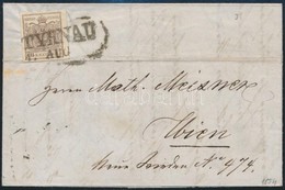 1854 6kr HP III Levélen / On Cover 'TYRNAU' - Other & Unclassified