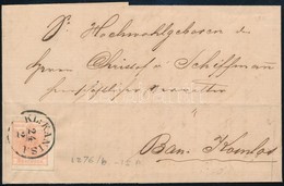 ~1855 3kr MP III Levélen / On Cover 'KL:KANISA' - Sonstige & Ohne Zuordnung