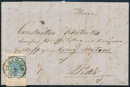 1856 9kr MP III 8,5 Mm-es Alsó ívszéllel Levélen / With Large Bottom Margin On Cover 'TEMESVÁR' - Pesth - Andere & Zonder Classificatie