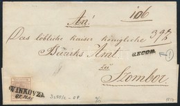 1856 2 X 6kr Ajánlott Levélen, A Hátoldali Bontásnál Kettétépve / 2 X 6kr On Registered Cover, One Teared On The Backsid - Other & Unclassified