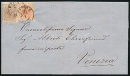 1856 3kr X 6kr Levélen / On Cover 'FIUME 1856' - Venezia - Otros & Sin Clasificación