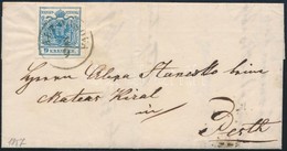 1857 9kr MP III Levélen / On Cover 'ALT-ORSOVA' - Pesth - Sonstige & Ohne Zuordnung