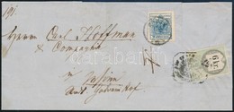 1858 9kr Levélen ,,PEST' - Bécsbe, Rajta 6kr CM Okmánybélyeg - Other & Unclassified