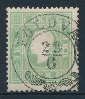 O 1858 3kr II. Zöld / Green 'FÖLDVA(R)' Certificate: Steiner - Andere & Zonder Classificatie