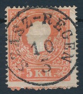 O 1858 5kr Alul Andráskereszt Végződéssel / With St. Andrew's Cross Part 'SZÁSZ-RÉGEN' - Altri & Non Classificati